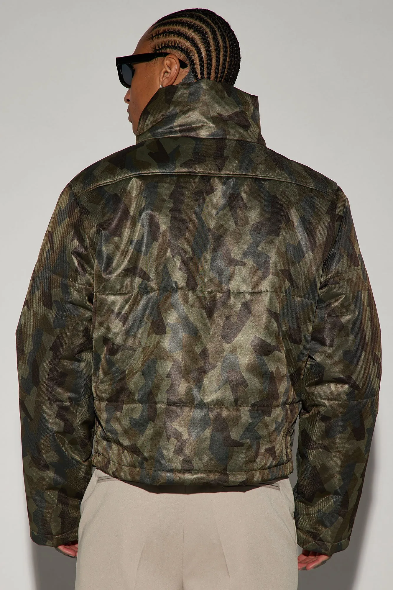 Alan Camouflage Cropped Puffer - Camouflage