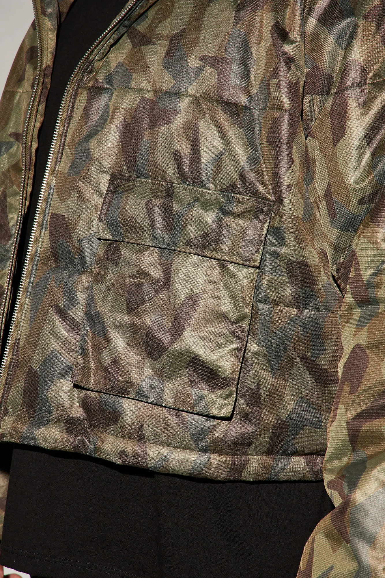 Alan Camouflage Cropped Puffer - Camouflage