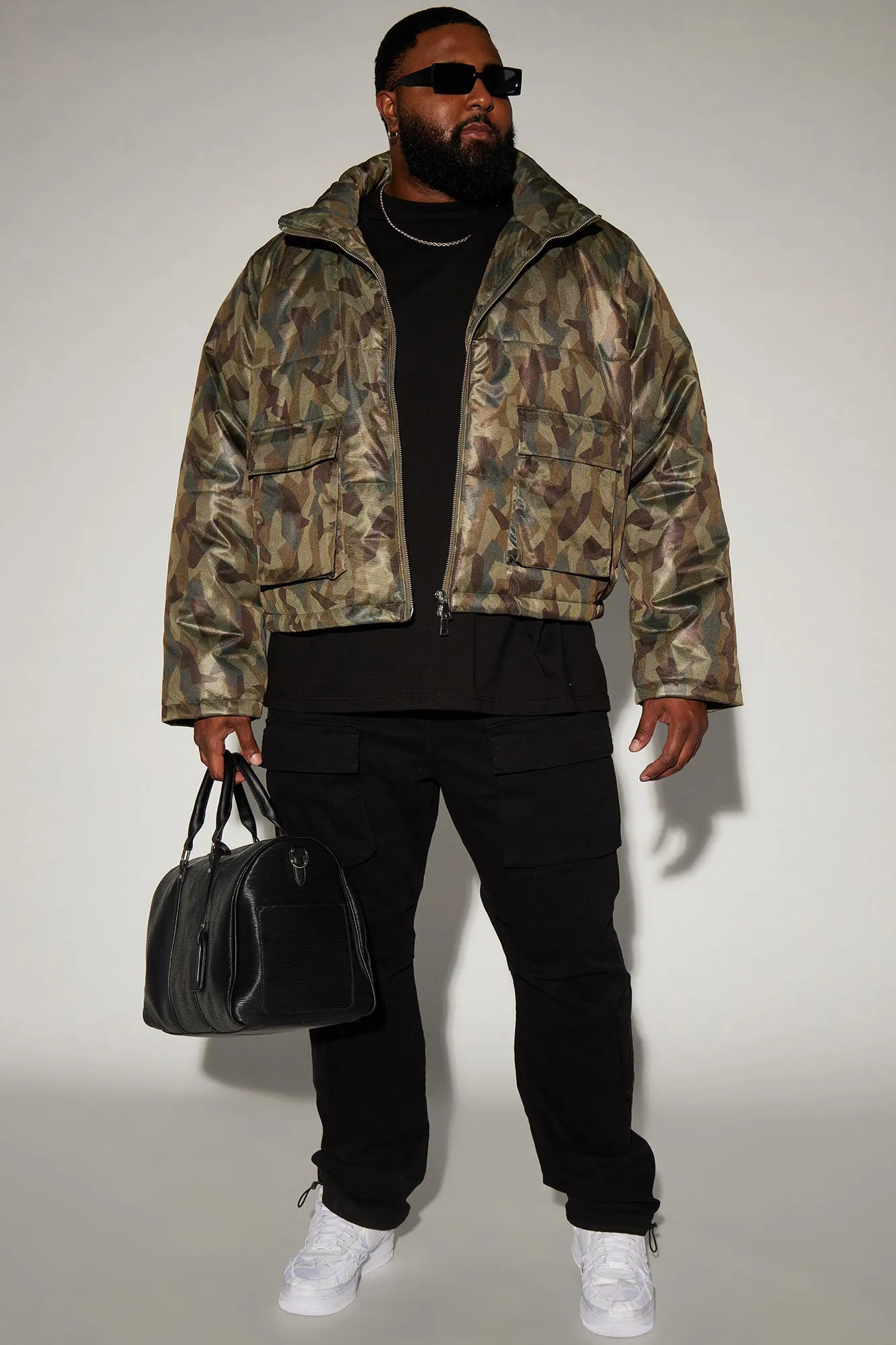 Alan Camouflage Cropped Puffer - Camouflage