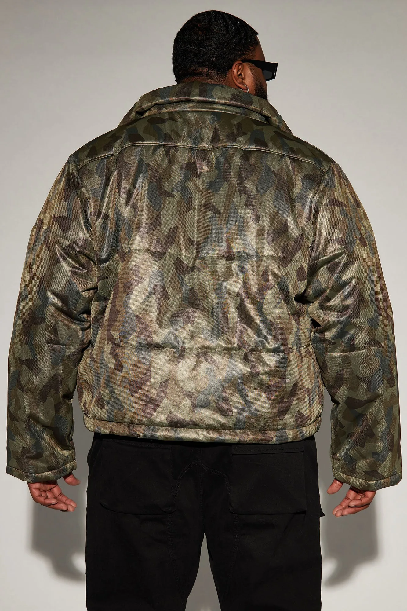 Alan Camouflage Cropped Puffer - Camouflage