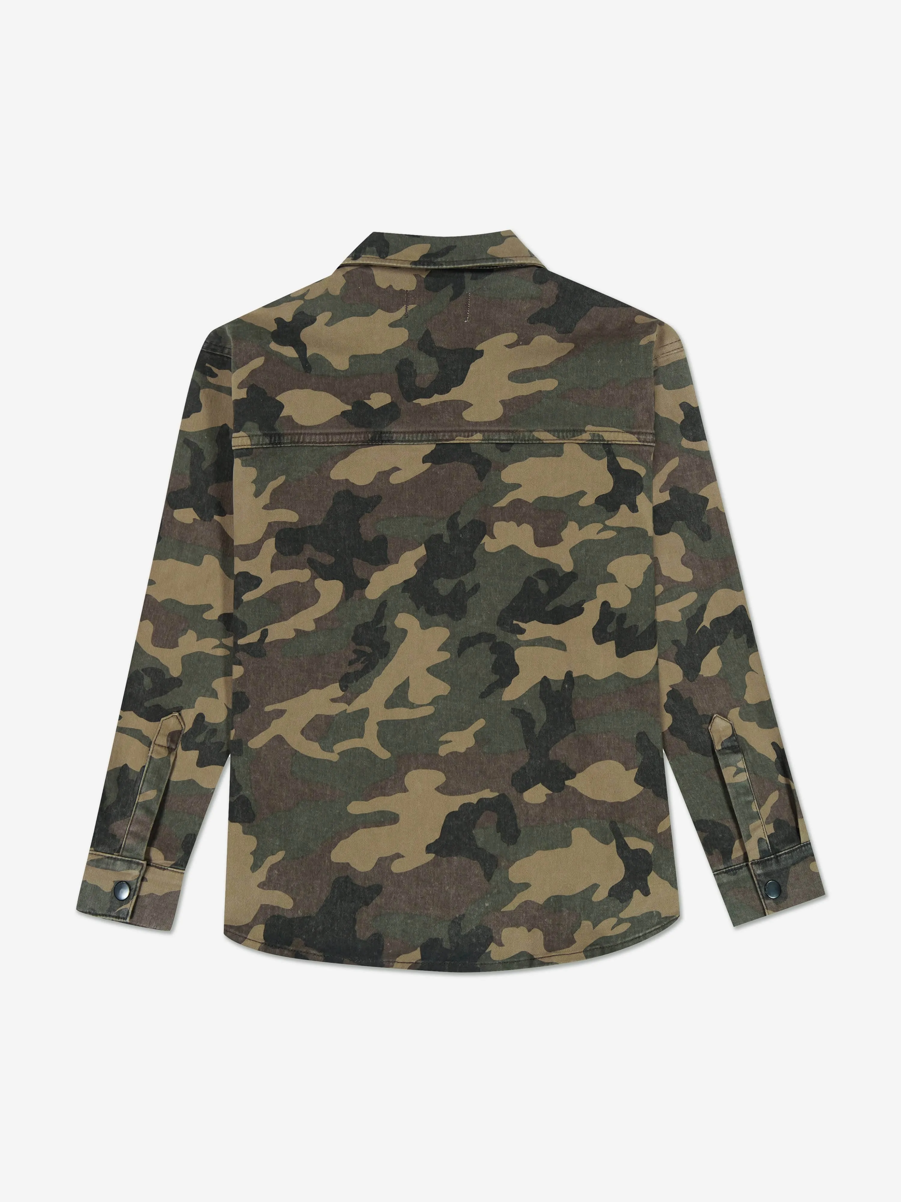 DL1961 Kids Ash Camouflage Shirt in Brown