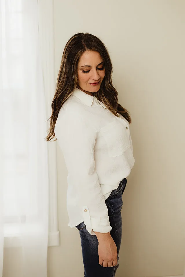 Double Gauze Button Down