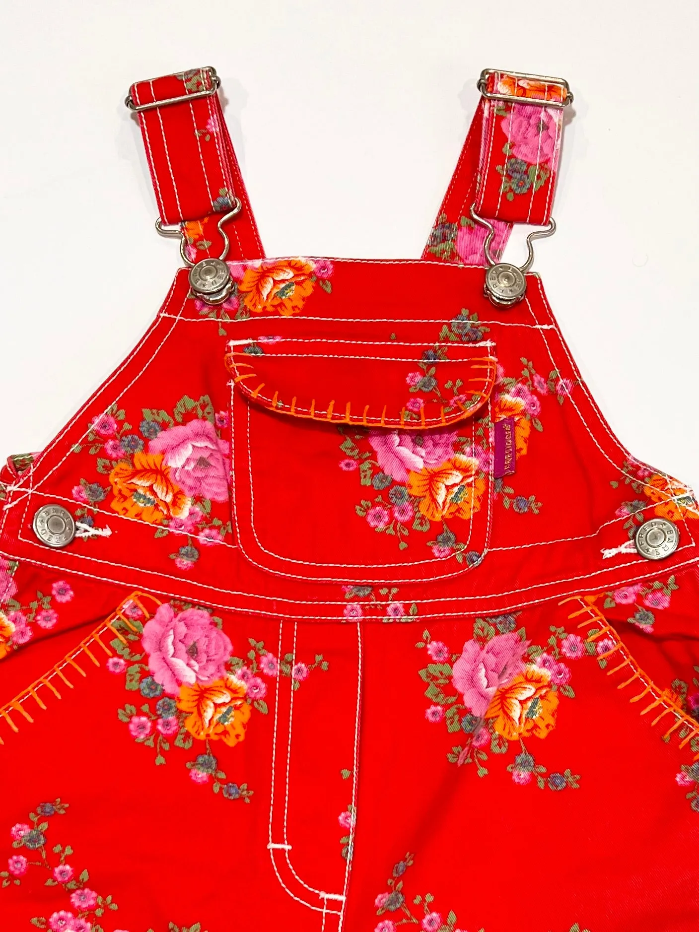 Floral denim overalls - Size 1