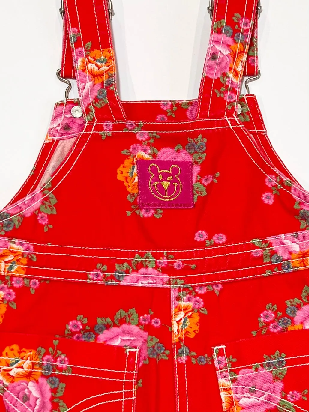 Floral denim overalls - Size 1