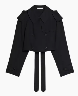 Helmut Lang Crop Drtd Trench.Woo