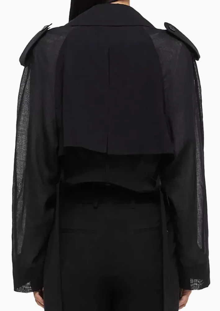 Helmut Lang Crop Drtd Trench.Woo