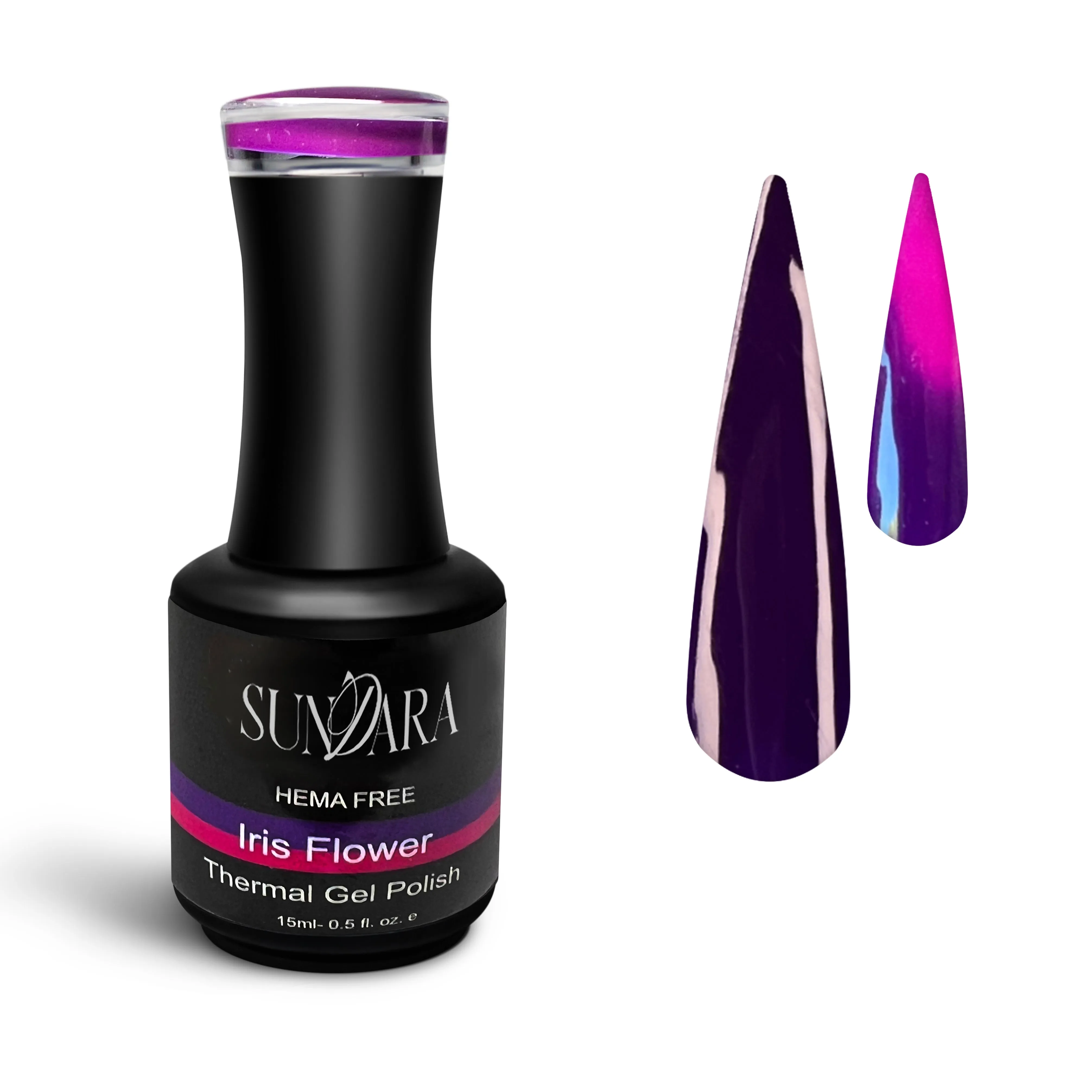 Iris Flower- Thermal gel polish