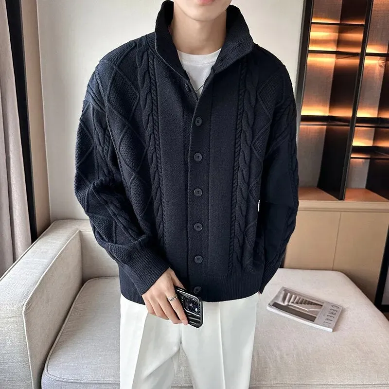 [Korean Style] 3 Colors Wool Knitted Cardigan Sweaters