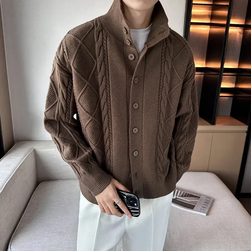 [Korean Style] 3 Colors Wool Knitted Cardigan Sweaters