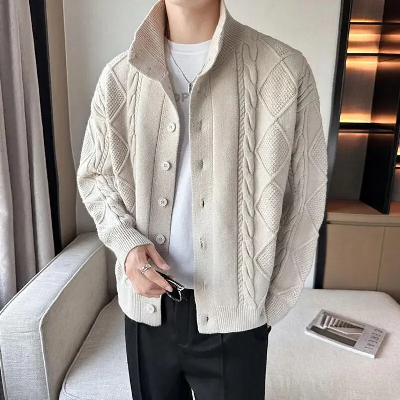 [Korean Style] 3 Colors Wool Knitted Cardigan Sweaters
