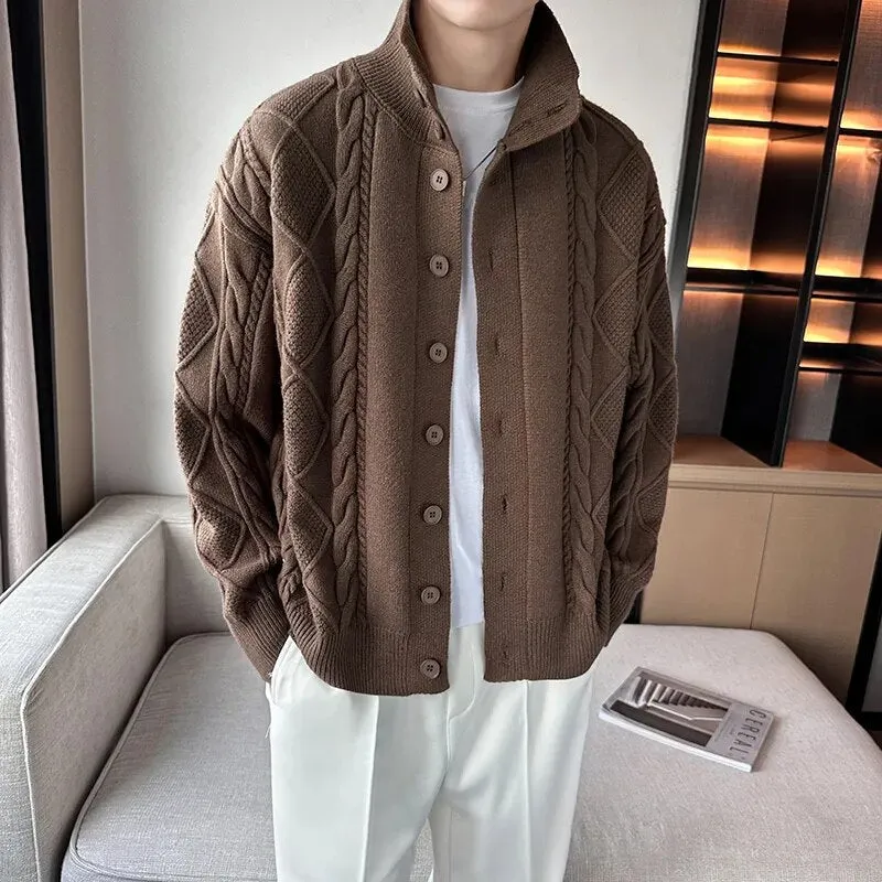 [Korean Style] 3 Colors Wool Knitted Cardigan Sweaters