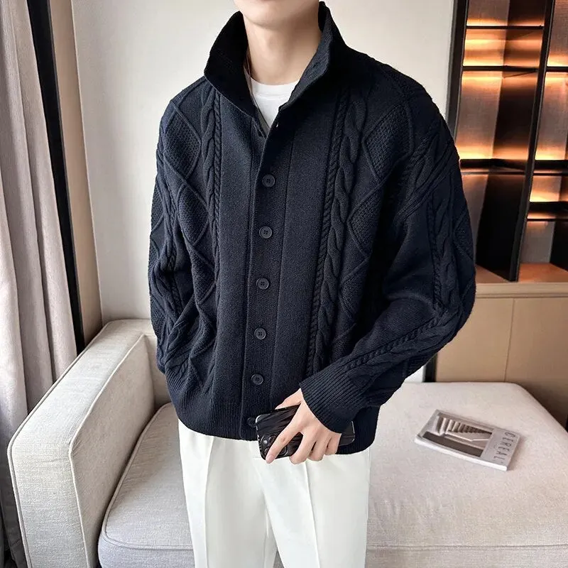 [Korean Style] 3 Colors Wool Knitted Cardigan Sweaters