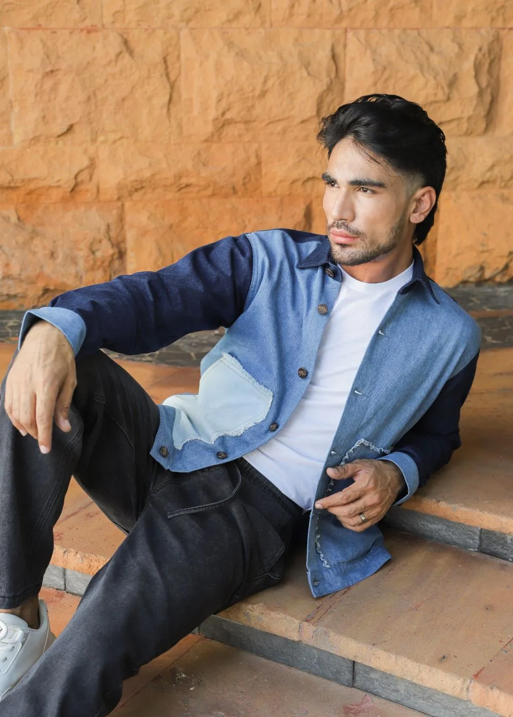 Multi-Tone Patched Jacket-Him