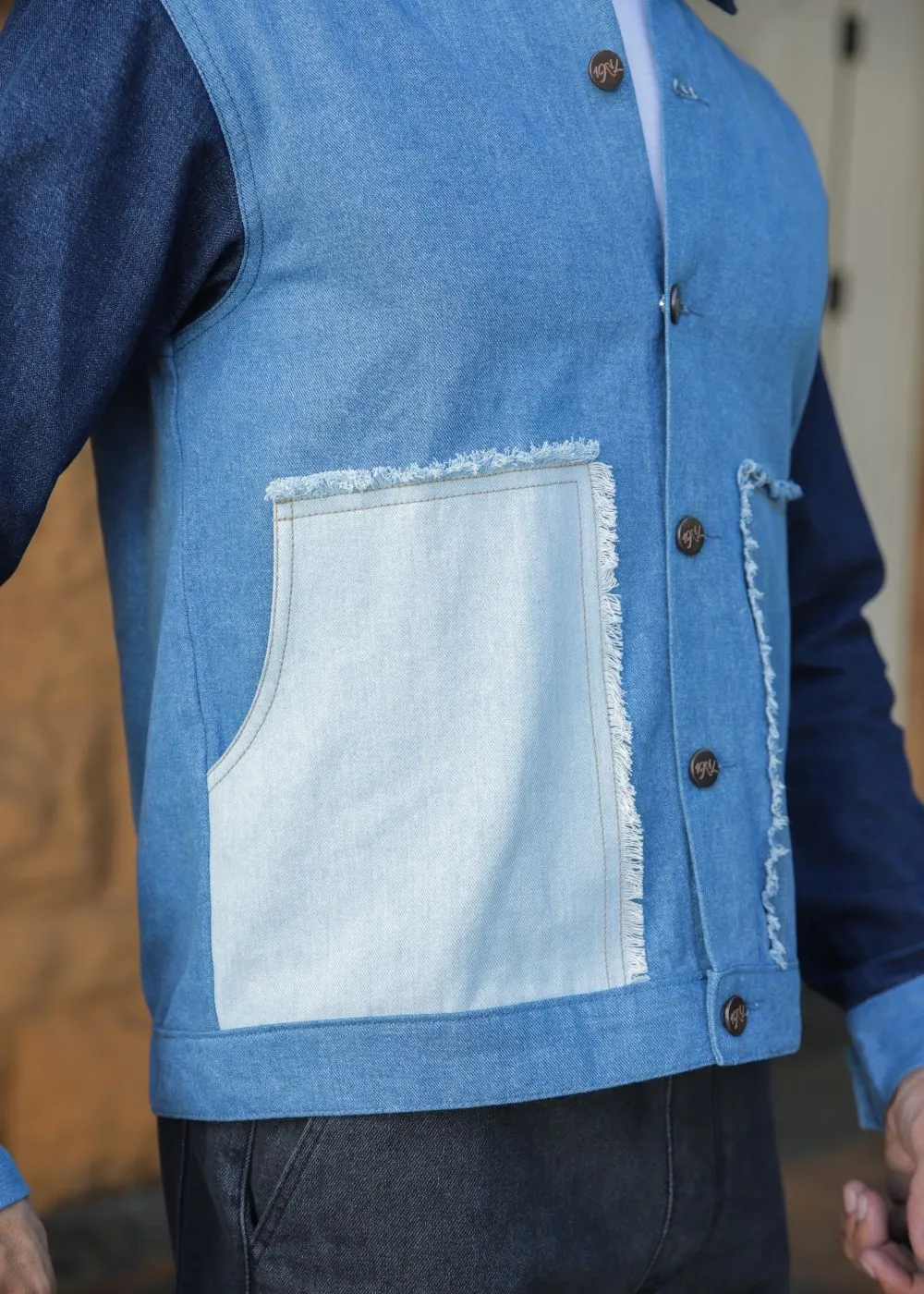 Multi-Tone Patched Jacket-Him