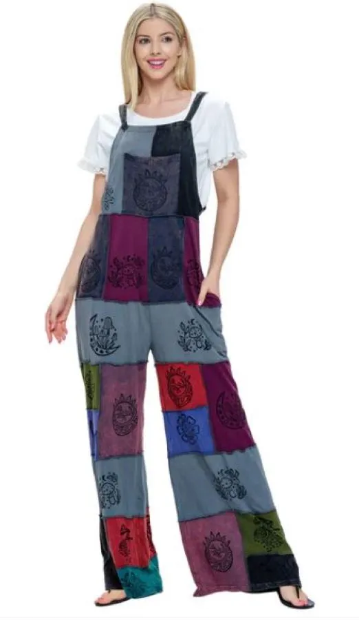Overalls - Dark Patchwork