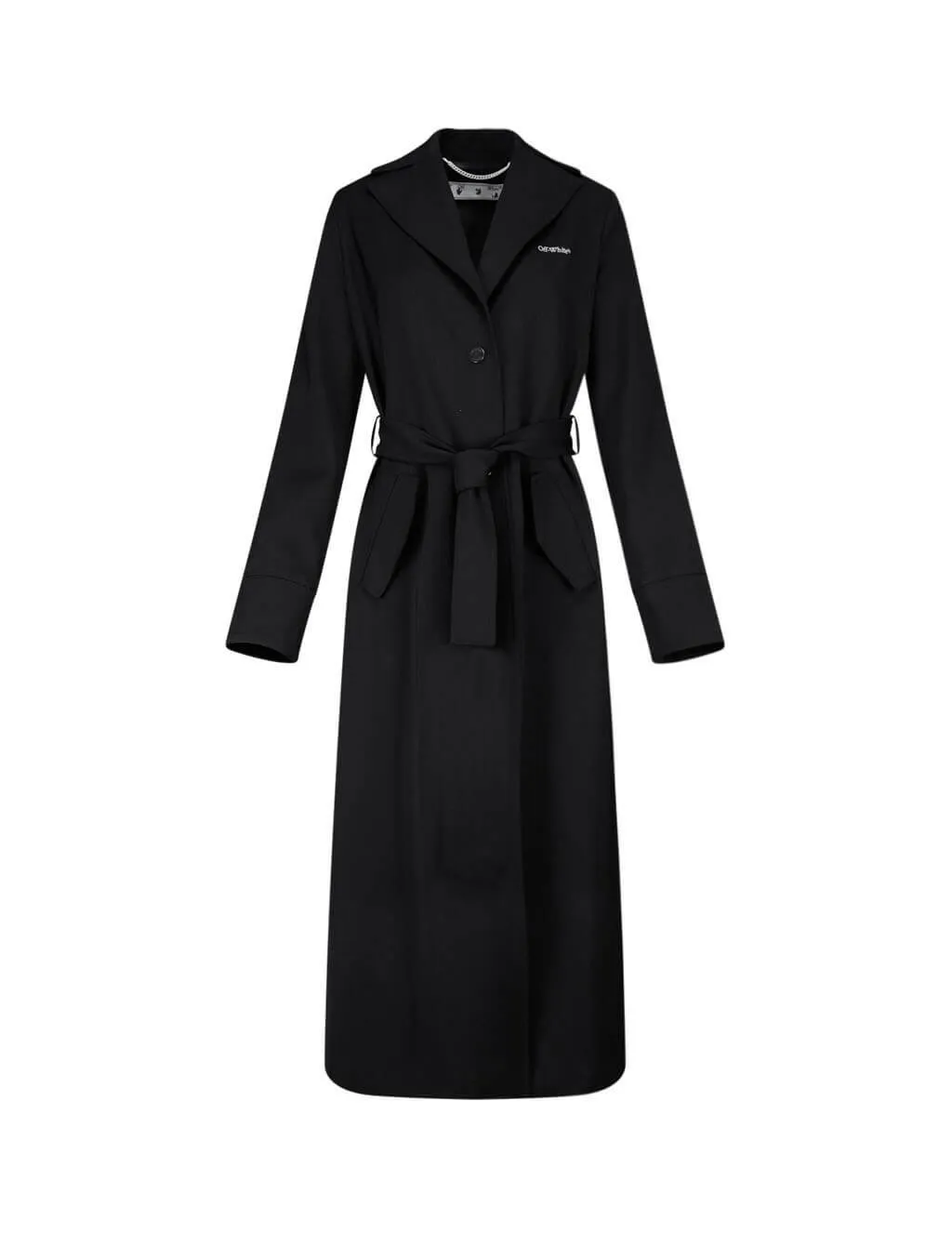 "CUT HERE" Gabardine Trench Coat
