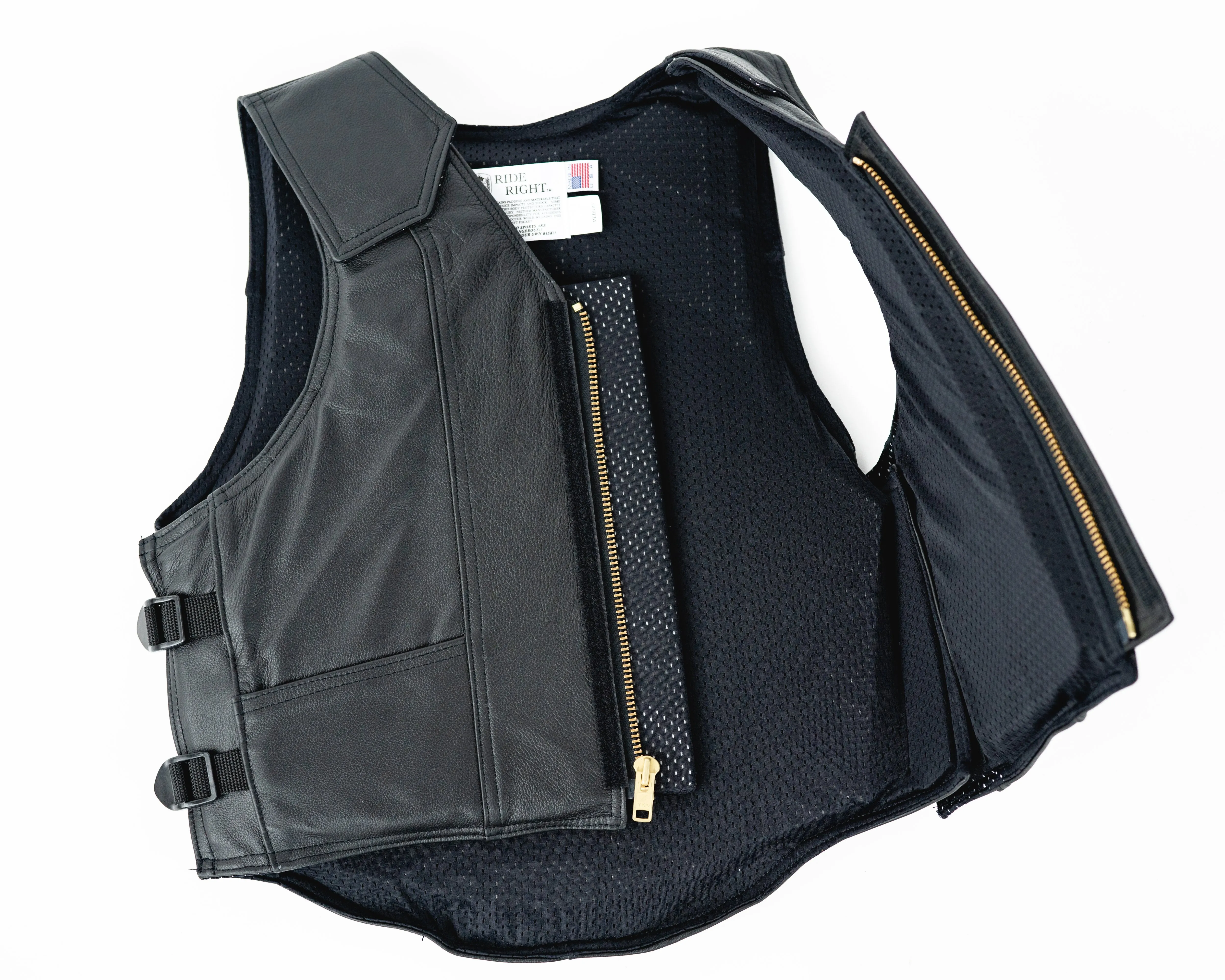 Ride Right 1200 Series Leather Bull Riding Vest