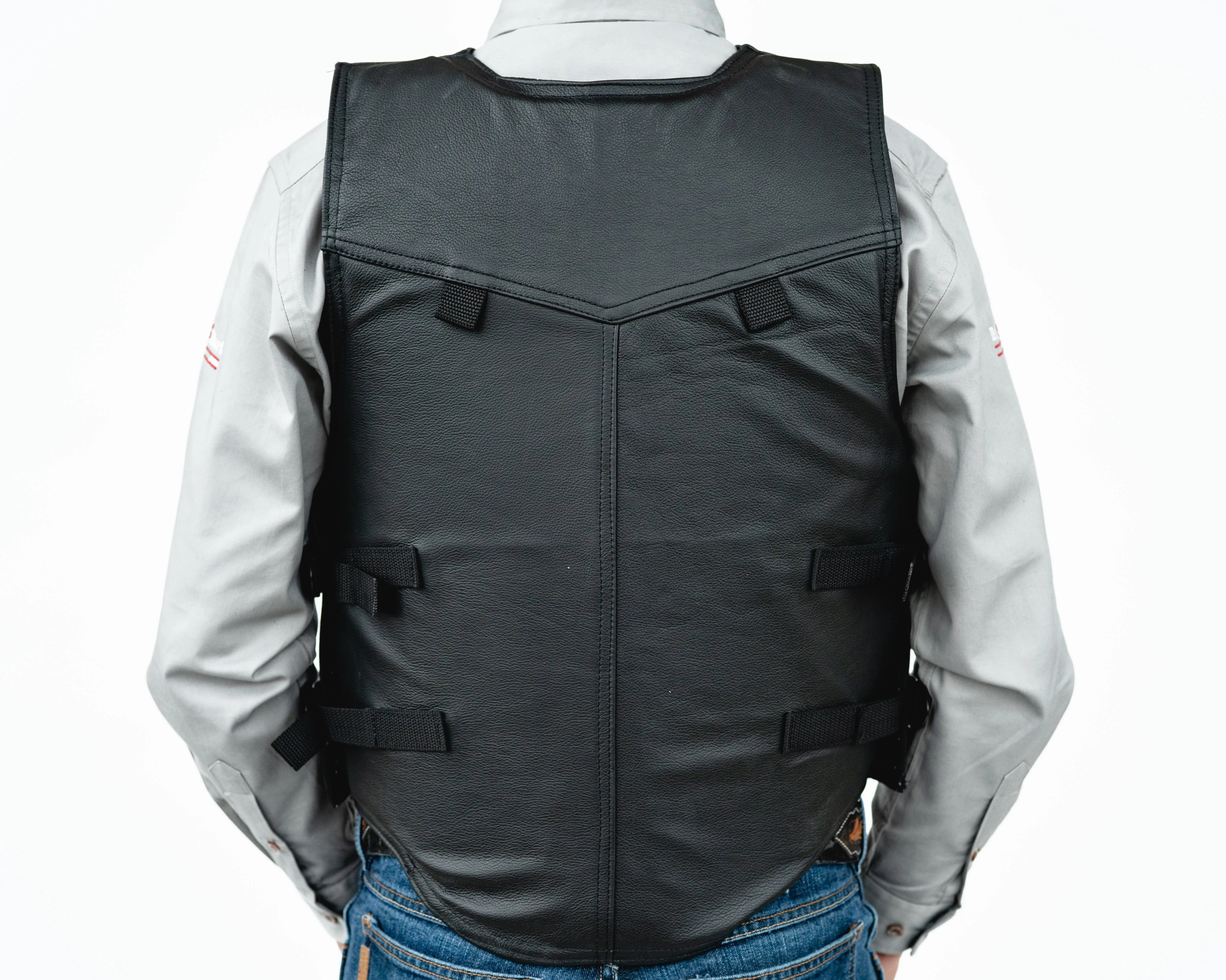 Ride Right 1200 Series Leather Bull Riding Vest