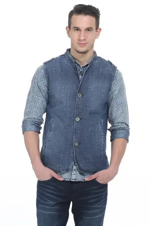 Slim Fit Twill Bandhgala