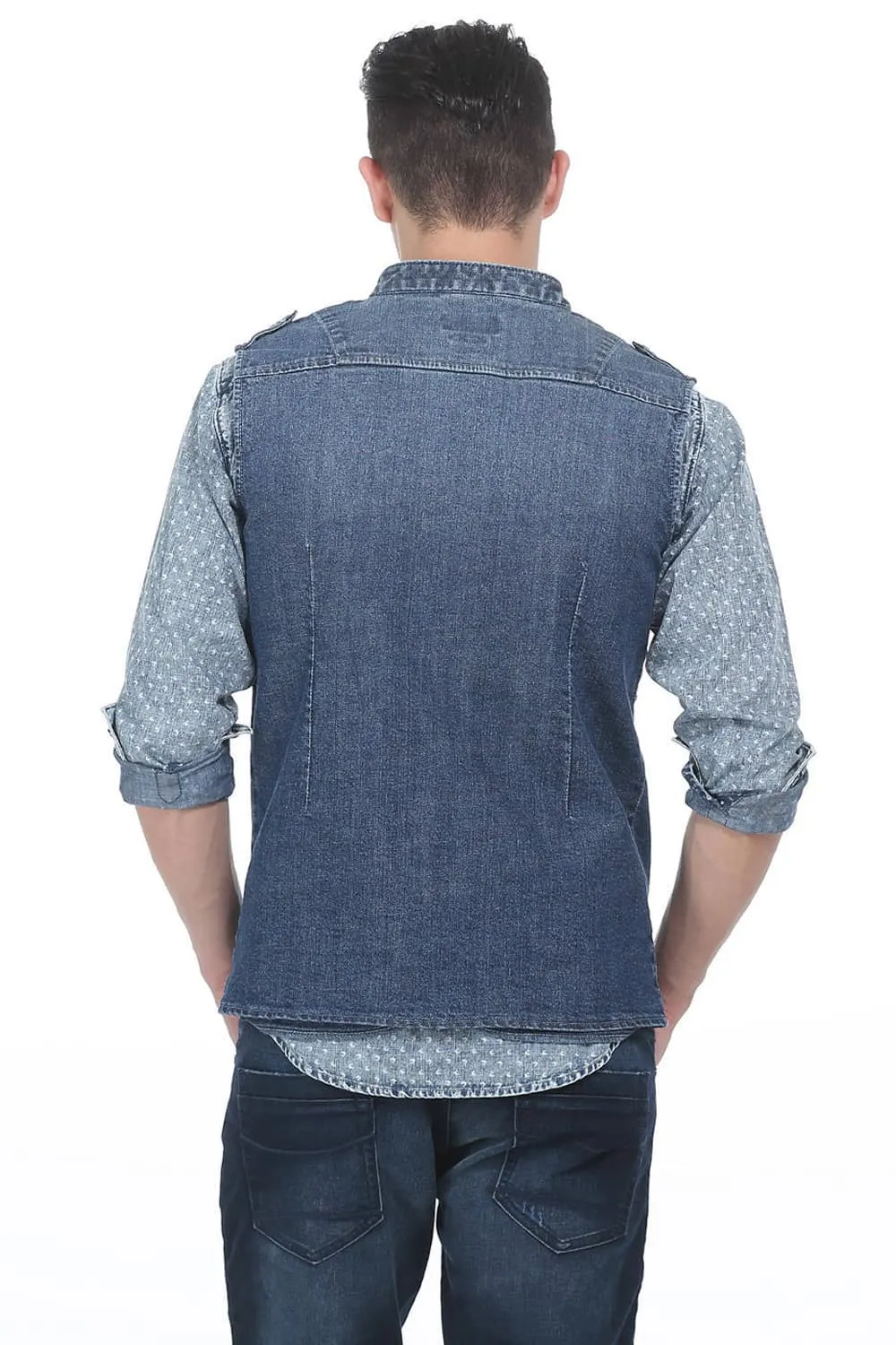Slim Fit Twill Bandhgala