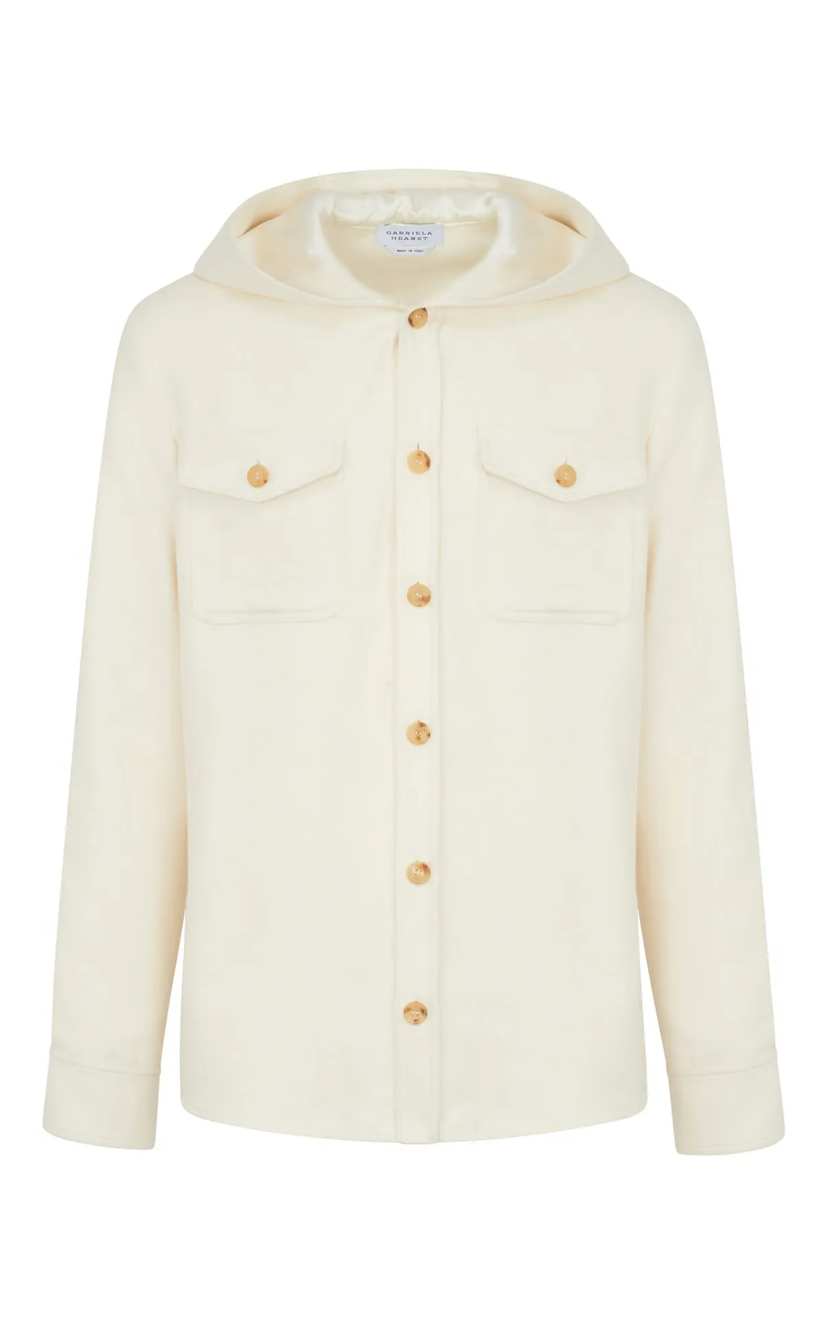 Swift Hoodie Shirt in Ivory Winter Silk