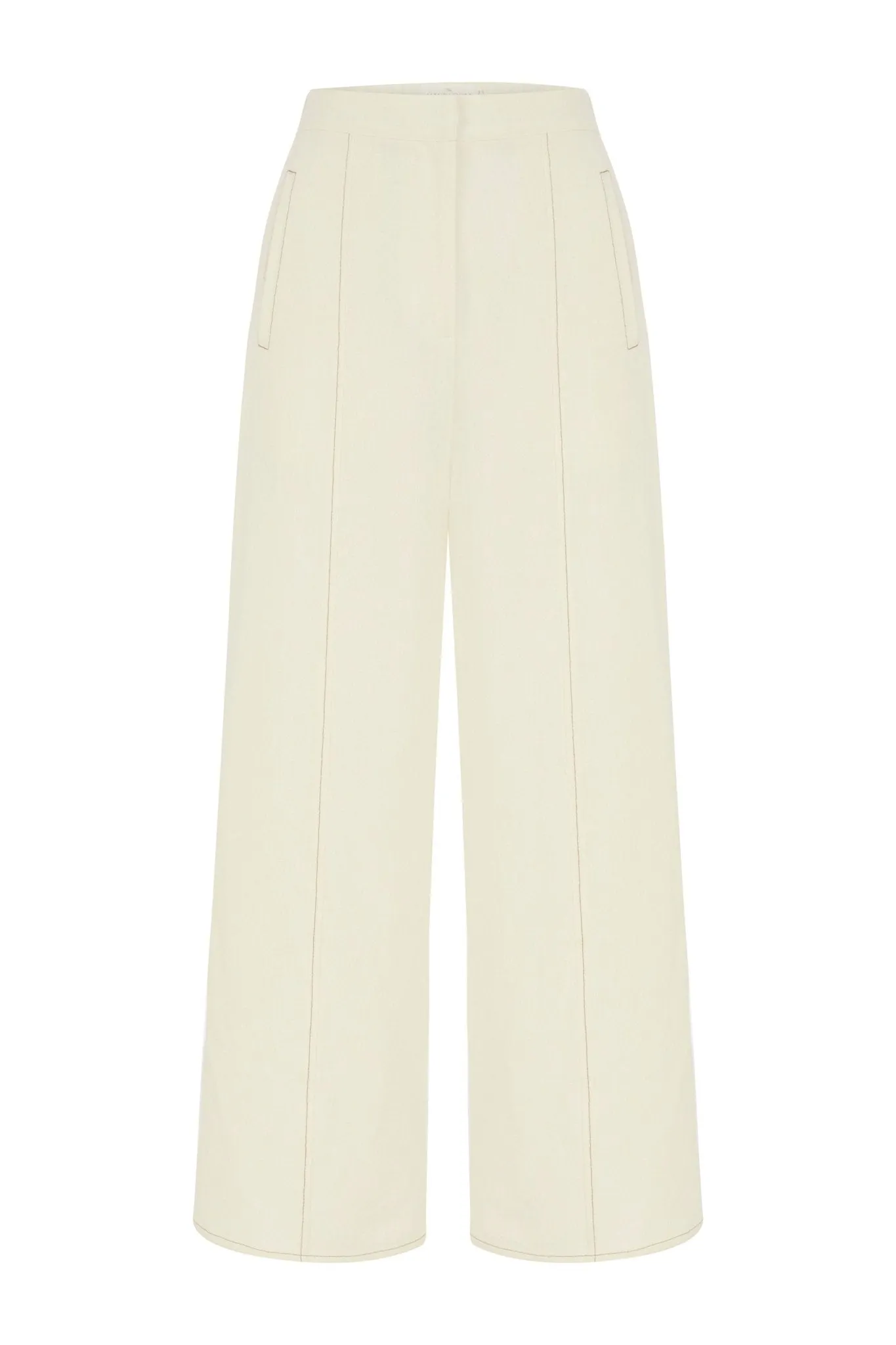 THE HAND LOOM Chloe 100% Organic Cotton Womens Pants - Natural