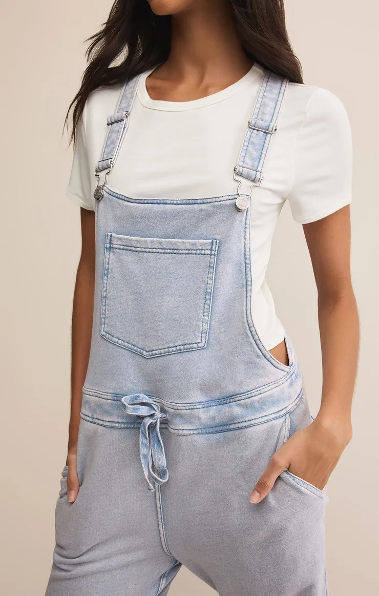 The Knit Denim Overalls